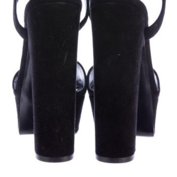 NWOB GUCCI CLAUDIE BLACK SUEDE PLATFORM SANDAL - Picture 6 of 7